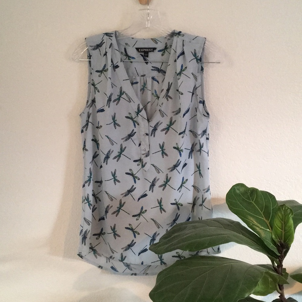 Dragonfly print top
